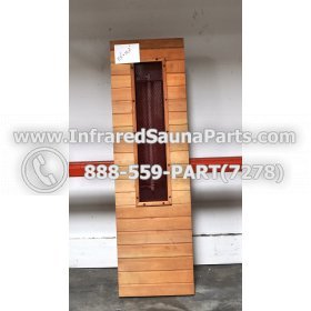 WOOD BENCHS + HEATERS - HEMLOCK WOOD BENCH + HEATER + RED COVER ( 55" x 16.2" ) 2