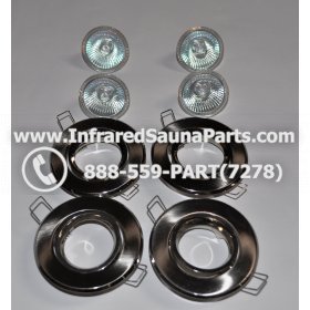 COMPLETE LIGHT ASSEMBLY 110V / 120V - COMPLETE LIGHT ASSEMBLY 4 HOUSING IN SILVER FINISH WITH 4 BULBS 110V / 120V 3