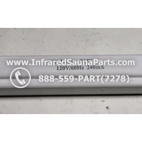 COMPLETE LIGHT ASSEMBLY 110V / 120V - COMPLETE LIGHT ASSEMBLY WITH BULB - 2 PIN CONNECTION FOR EXTERIOR SUNLIGHT INFRARED SAUNA 110V / 120V 5