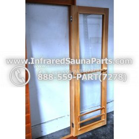 WOOD SAUNA WALLS - HEMLOCK WOOD SAUNA PANEL + DOOR ( 35.5" x 69.5" ) 6