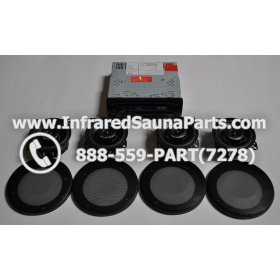 COMPLETE STEREO + SPEAKERS + COVERS - COMPLETE STEREO SYSTEM YKAMFG A-6150M WITH 4 SPEAKERS 2