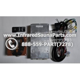 COMPLETE CONTROL POWER BOX WITH CONTROL PANEL - COMPLETE CONTROL POWER BOX GAIA 110V  220V SN20051124185 WITH CIRCUIT BOARD SN 20051124279 AND FACEPLATE AND REMOTE CONTROL WITH WIRING 1