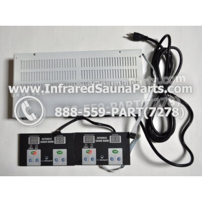 COMPLETE CONTROL POWER BOX WITH CONTROL PANEL - COMPLETE CONTROL POWER BOX SUNMATE INFRARED SAUNA STYLE 1 WITH TWO CONTROL PANELS 1