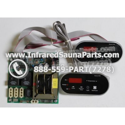 COMPLETE CONTROL POWER BOX WITH CONTROL PANEL - COMPLETE CONTROL POWER BOX / BOARD EZE INFRARED SAUNA WITH TWO CONTROL PANEL BLACK FINISH 1