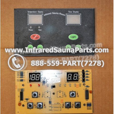 CIRCUIT BOARDS WITH  FACE PLATES - CIRCUIT BOARD WITH FACE PLATE SAUNA GEN INFRARED SAUNA NYSN2DB V3.2F 1